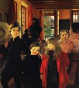 Albert Besnard A Family painting